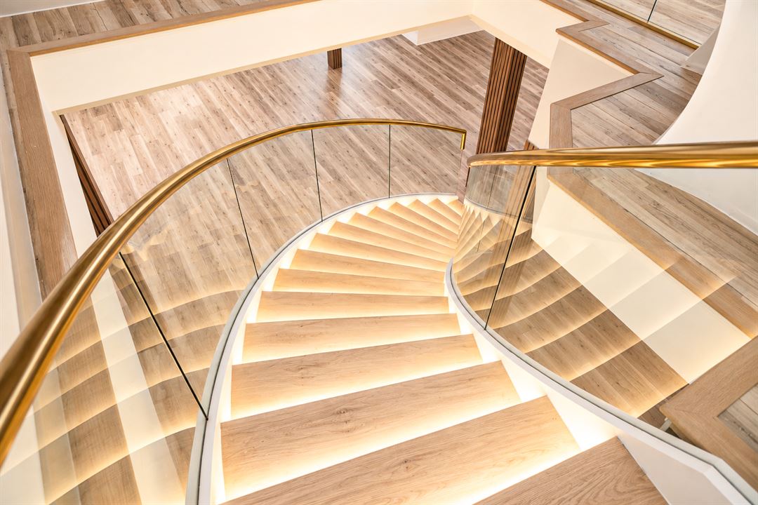 The lit staircase, The Main Villa